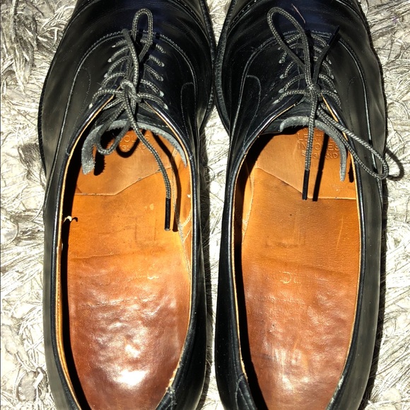 Alan Mcafee Mens Burgundy Cap Toe Oxford England - Picture 3 of 8